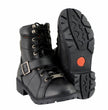 Milwaukee Leather MBL9326WP Women's Premium Black Leather Lace-Up Waterproof Motorcyle Rider Boots
