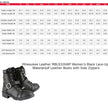 Milwaukee Leather MBL9326WP Women's Premium Black Leather Lace-Up Waterproof Motorcyle Rider Boots
