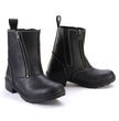 Milwaukee Leather MBL9327 Women's Black Leather Motorcycle Riding Boots with Dual Zipper Closure