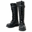 Milwaukee Leather MBL9356 Women's Black 14” Tall Motorcycle Boots Lace-Up High-Rise Pink Embroidered Leather Shoe