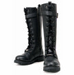 Milwaukee Leather MBL9357 Women's Black 14” Tall Motorcycle Boots Lace-Up High-Rise Purple Embroidered Leather Shoe