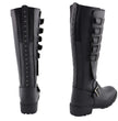Milwaukee Leather MBL9395 Women's Black Leather 17-Inch Side Strap Riding Motorcycle Boots with Side Zipper
