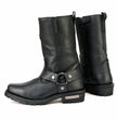 Milwaukee Leather MBL9360 Women's Black Leather 11-Inch Classic Harness Square Toe Motorcycle Boots
