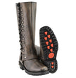 Milwaukee Leather Women's Distressed Brown Leather 14-inch Classic Harness Square Toe Motorcycle Rider Boots MBL9368