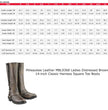 Milwaukee Leather Women's Distressed Brown Leather 14-inch Classic Harness Square Toe Motorcycle Rider Boots MBL9368