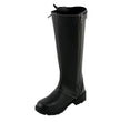 Milwaukee Leather MBL9370 Women's Black 17-Inch Lace Side Leather Boots with Contrast White Stitching