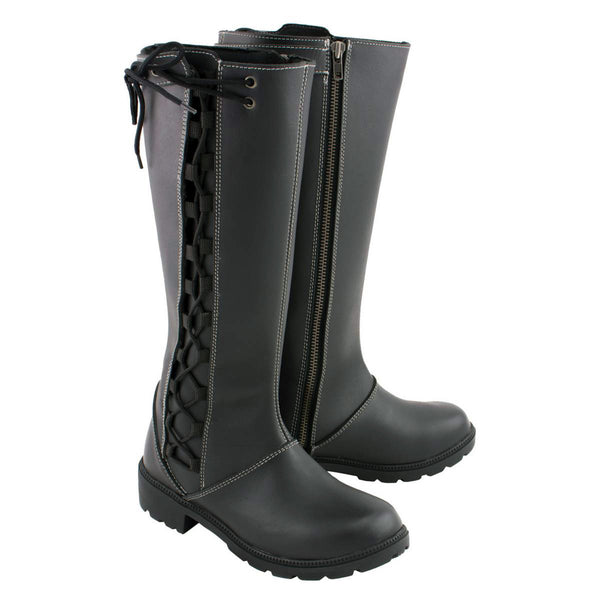 も*じ様 美品 Held ヘルド EPCO3 ライディングブーツ 27cm EU Milwaukee Leather MBL9370 Women's Black 17-Inch Lace Side Leather