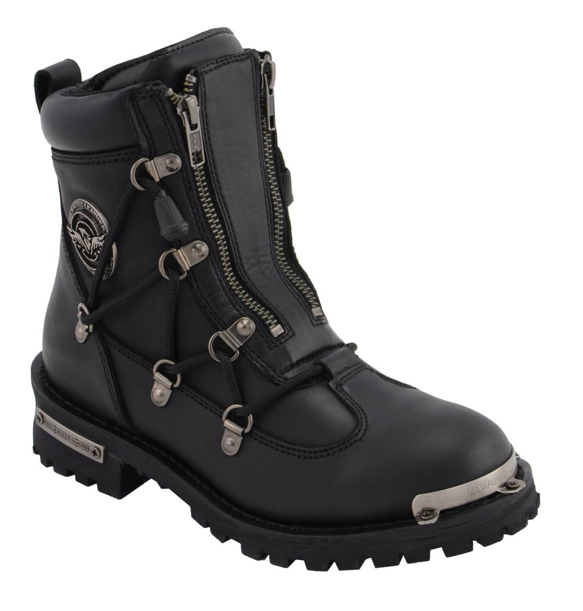 Milwaukee Leather MBL9375 Women's Premium Black Leather Diamond 6