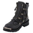 Milwaukee Leather MBL9375 Women's Premium Black Leather Diamond 6-Inch Twin Zipper Lock Motorccycle Riding Boots