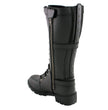 Milwaukee Leather MBL9380 Women's Black 'Jane' 15-inch Leather Combat Style Harness Motorcycle Boots