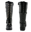 Milwaukee Leather MBL9380 Women's Black 'Jane' 15-inch Leather Combat Style Harness Motorcycle Boots