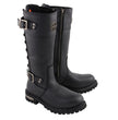 Milwaukee Leather MBL9385 Women's Black Leather 15-Inch Calf Laced Motorcycle Riding Boots with Side Zipper