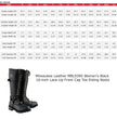 Milwaukee Leather MBL9390 Women’s Black 16-inch Lace-Up Front Cap Toe Motorcycle Riding Leather Boots
