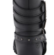Milwaukee Leather MBL9399 Women's 9-Inch Triple Buckle Black Leather Harness Biker Boots w/ Side Zipper