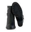 Milwaukee Leather Women's Short Black Fashion Boots w/ Side Zipper and Triple Buckle Adjustment MBL9405