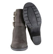 Milwaukee Leather MBL9406 Women's Stone Grey 3-Buckle Leather Boots with Platform Heel