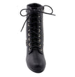 Milwaukee Leather MBL9418 Women's Black Lace-Up Fashion Boots with Studded Accents and Platform Heel