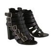 Milwaukee Leather MBL9420 Women's Black Fashion Casual Sandal with  Straps and Block Heel