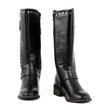 Milwaukee Leather MBL9423 Women's Black Studded Fashion Casual Boots with Studded Outsole