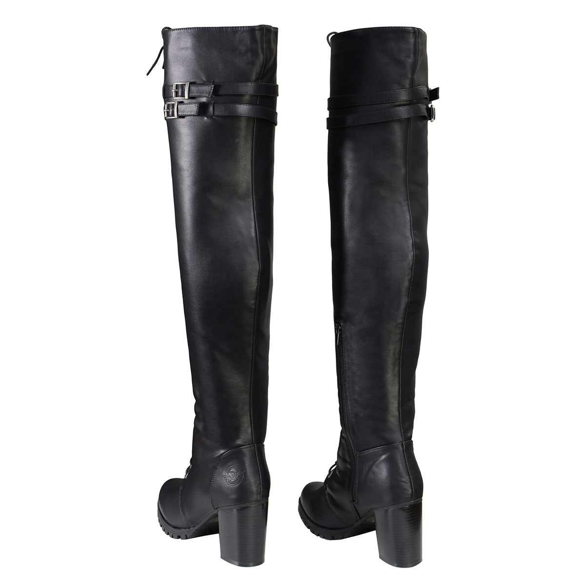 Milwaukee Leather MBL9424 Women's Black Above the Knee Lace-Up Fashion Casual Boots