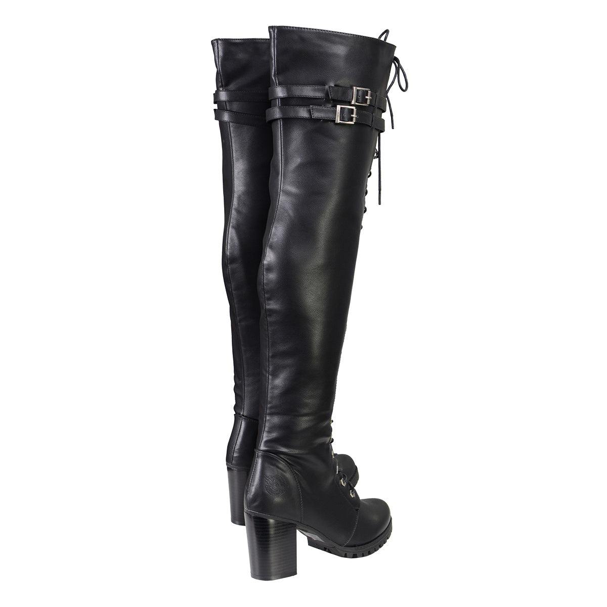 Milwaukee Leather MBL9424 Women's Black Above the Knee Lace-Up Fashion Casual Boots