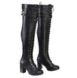 Milwaukee Leather Women's Black Above the Knee Lace-Up Fashion Casual Boots MBL9424