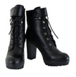 Milwaukee Leather MBL9425 Women's Black Lace-Up Fashion Boots with Double Height Option