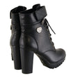 Milwaukee Leather MBL9425 Women's Black Lace-Up Fashion Boots with Double Height Option