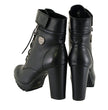 Milwaukee Leather MBL9425 Women's Black Lace-Up Fashion Boots with Double Height Option
