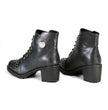 Milwaukee Leather MBL9426 Women's Distress Black Rocker Fashion Boots with Studded Instep