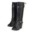 Milwaukee Leather MBL9427 Women's Black Tall Fashion Casual Boots with Back End Lacing