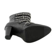 Milwaukee Leather MBL9428 Women's Black Buckle Up Fashion Boots with Studded Bling