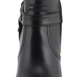 Milwaukee Leather MBL9432 Women's Black Harness Ankle Fashion Boots with Block Heel