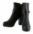 Milwaukee Performance MBL9435 Women's Black Double Strap Side Zipper Boots with Platform Heel