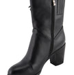 Milwaukee Leather Women's Black Lace-Side Fashion Motorcycle Riding Boots MBL9436