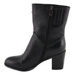 Milwaukee Leather Women's Black Lace-Side Fashion Motorcycle Riding Boots MBL9436