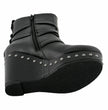 Milwaukee Leather Women's Black Triple Strap Fashion Boots with Platform Wedge MBL9437