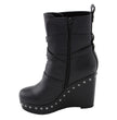 Milwaukee Leather Women's Black Triple Strap Fashion Boots with Platform Wedge MBL9437