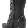 Milwaukee Leather MBL9438 Women's Black Tall Lace-Up Fashion Casual Boots with Platform Wedge