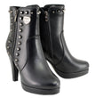 Milwaukee Leather MBL9440 Women's Black Spiked Fashion Boots w/ Side Zippers