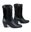 Milwaukee Leather Women's Black Western Style Fashion Boots with Black Snake Print MBL9441