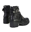 Milwaukee Leather MBL9444 Women's Bruiser Premium Black Lace-Up Fashion Boots w/ Studded Straps