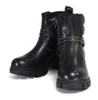 Milwaukee Leather Women's Siren Premium Black Studded Fashion Boots w/ Side Zippers MBL9446