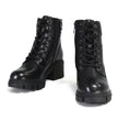 Milwaukee Leather Women's Garter Premium Black Lace-Up Fashion Motorcycle Boots MBL9447