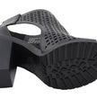 Milwaukee Leather MBL9453 Women's Black Mesh Open-Toe Platform Fashion Casual Heeled Sandals with Buckle Strap