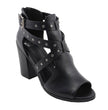 Milwaukee Leather MBL9454 Women's Black Studded Strap Fashion Casual Sandal with Platform Heel