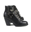 Milwaukee Leather MBL9458 Women's Premium Black Leather Fashion Casual Boots w/ Classic Harness Ring