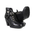 Milwaukee Leather MBL9458 Women's Premium Black Leather Fashion Casual Boots w/ Classic Harness Ring