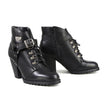 Milwaukee Leather MBL9458 Women's Premium Black Leather Fashion Casual Boots w/ Classic Harness Ring