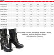 Milwaukee Leather MBL9459 Women's Premium Black Leather Buckles Platform Fashion Boots with Lace-Up Closure